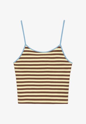PULL&BEAR, STRIPED WITH STRAPS - TOP - Top - yellow