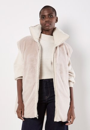 REVERSIBLE OVERSIZED PUFFER - Weste - stone