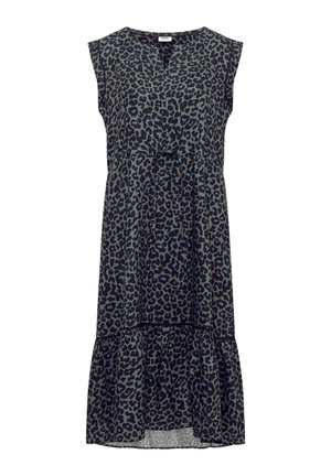 Cecil, MIDIKLEID MIT SPLIT NECK UND PRINT - Robe de jour - dried olive green