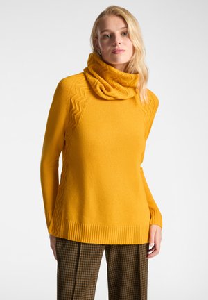 CON COLLO STACCABILE - Strickpullover - giallo
