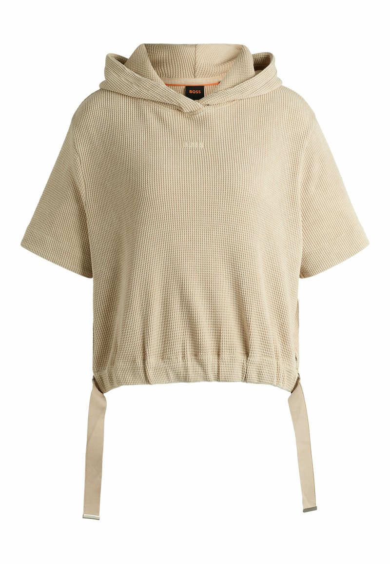 Boss T-shirt print beige mêleerd Boss T-shirt print beige mêleerd