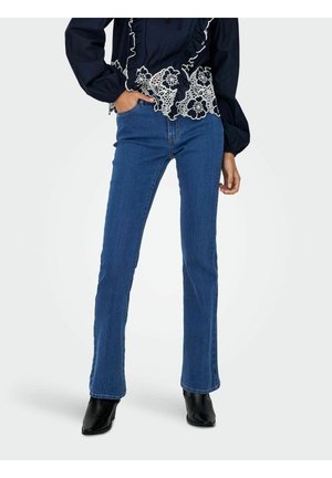 JDYKAREN MITTLERE TAILLE - Traperice krojene za nošenje s čizmama - medium blue denim