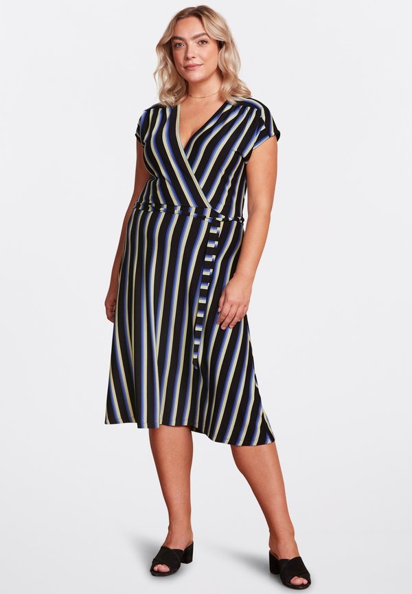 ABIGAIL EMBLA STRIPE - Jerseykleid
