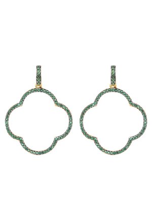 OFFENE KLEE  MIT GROSSEN TROPFEN - Earrings - green