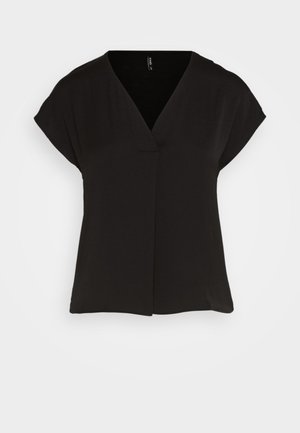 ONLY ONLAVA S/S V-NECK - Blouse - black