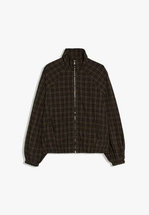 Bershka, LIGHTWEIGHT CHECKED - JACKET - Let jakke / Sommerjakker - mottled dark brown