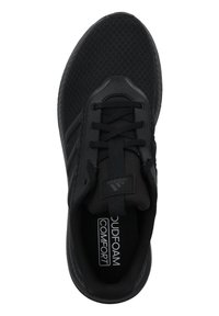Sneaker atletico nero con tomaia in rete, chiusura con lacci testurizzati e colletto imbottito. Presenta una soletta "Cloudfoam Comfort" per un'ammortizzazione ottimale.
