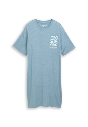TOM TAILOR, TOM TAILOR BODYWEAR NACHTHEMD IN MELANGE-OPTIK - Yöpaita - blue-medium-melange