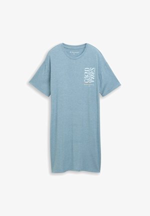TOM TAILOR, TOM TAILOR BODYWEAR NACHTHEMD IN MELANGE-OPTIK - Yöpaita - blue-medium-melange