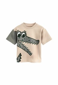 Next SHORT SLEEVE CHARACTER - T-Shirt print - neutral crocodile