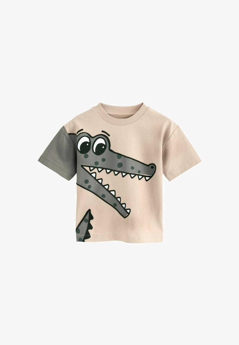Next SHORT SLEEVE CHARACTER - T-Shirt print - neutral crocodile