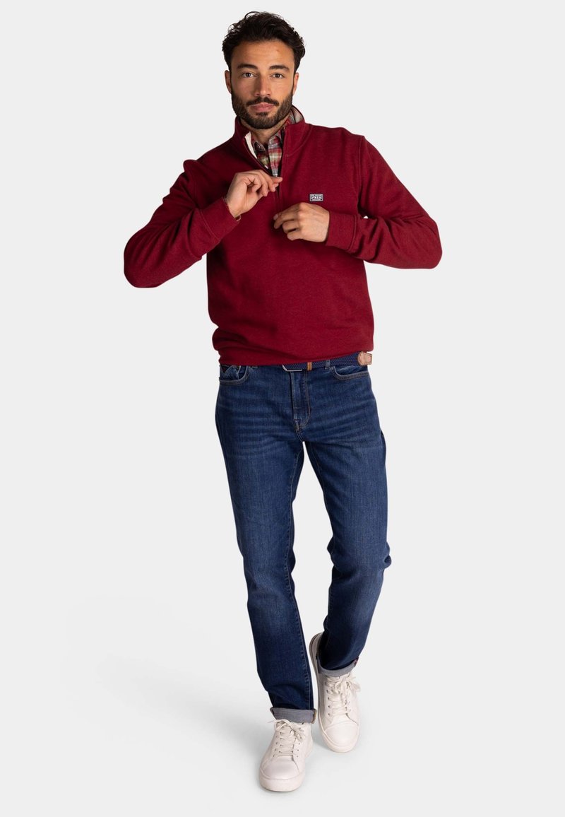 NZA New Zealand Auckland Sweatshirt cherry red melange/rot Zalando