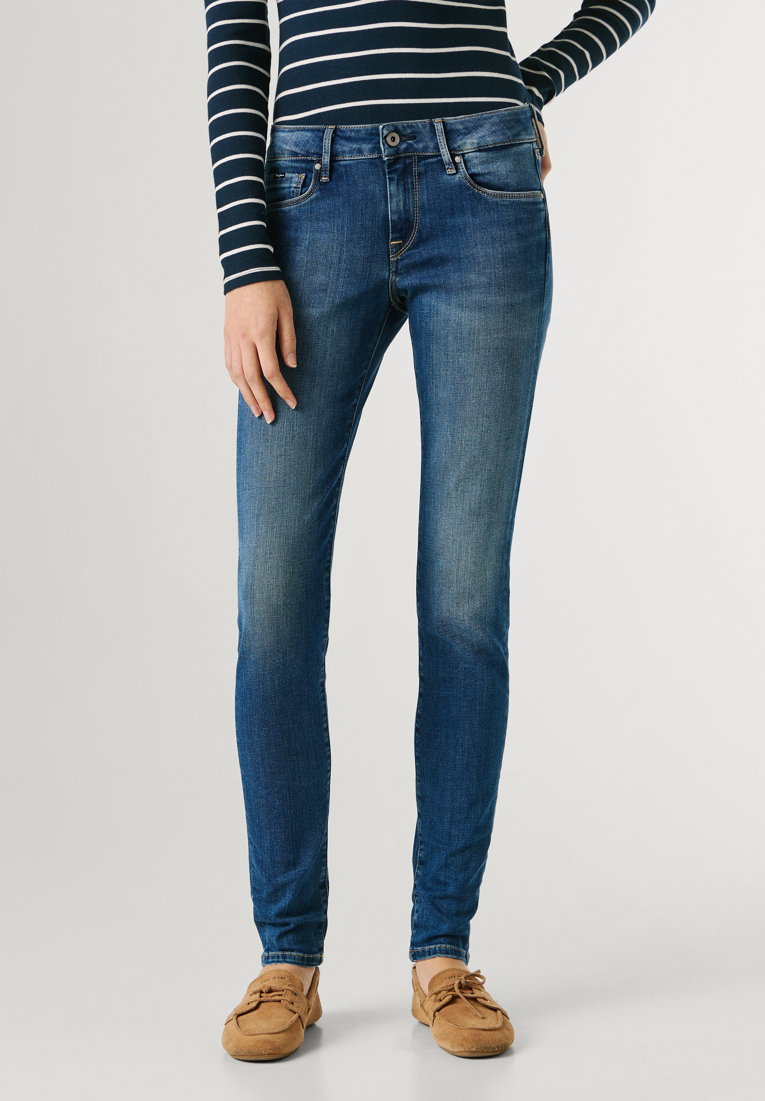 Jeans Pixie Stitch Donna Pepe Jeans - Morbidi E Vintage