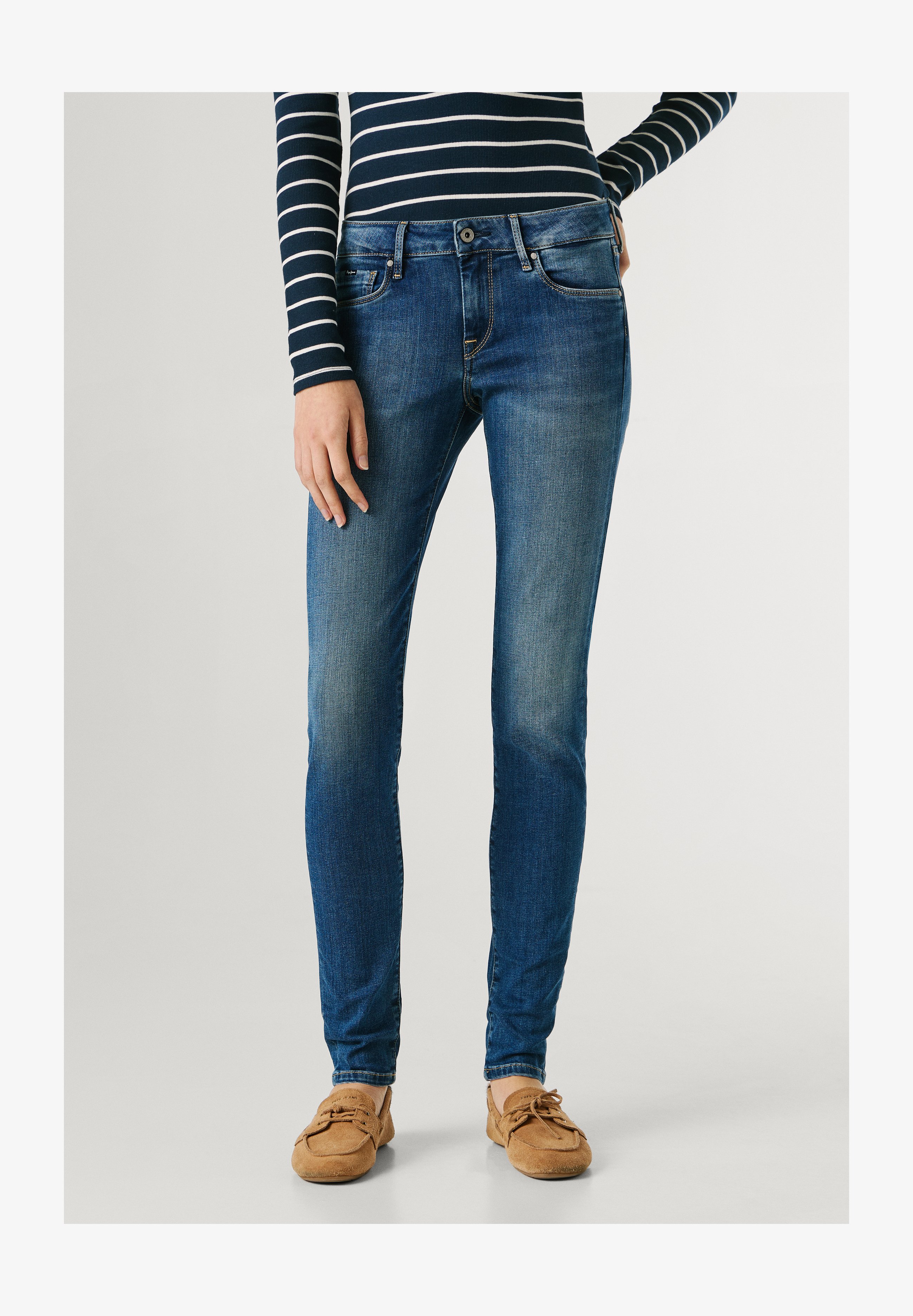Jeans Pixie Stitch Donna Pepe Jeans - Morbidi E Vintage