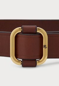 Lauren Ralph Lauren LEATHER SLIDE BUCKLE BELT - Diržas - brown