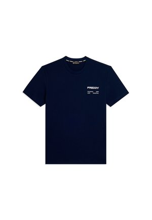 CON LOGO EFFETTO GOMMATO - T-shirt con stampa - blue