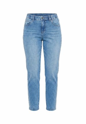 LAURASØN, SIDE STRIPE STRETCH FIT DENIM JEANS - Jeans Slim Fit - blue denim