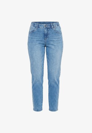LAURASØN, SIDE STRIPE STRETCH FIT DENIM JEANS - Jeans Slim Fit - blue denim