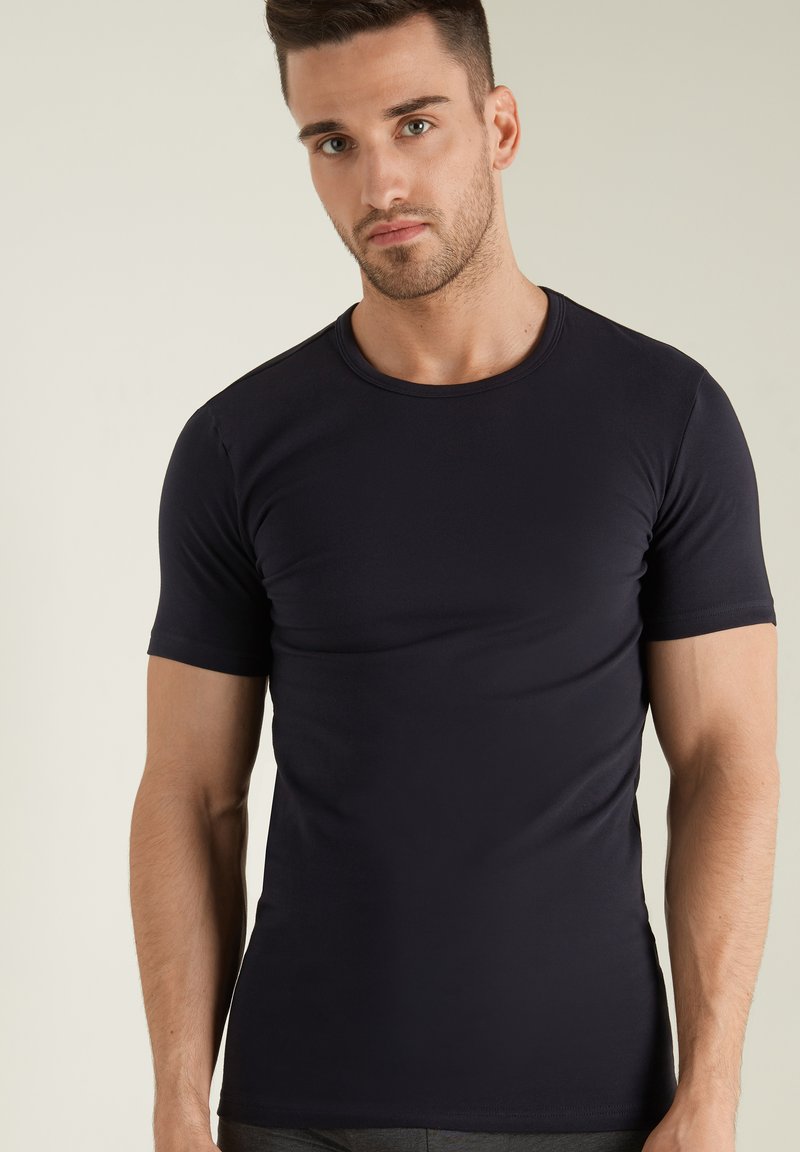 Tezenis THERMO ROUND NECK - Jednoduché tričko - schwarz - deep blue