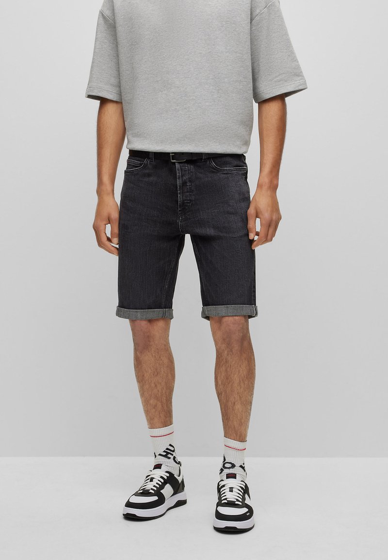 BOSS Vaqueros Rectos - Charcoal Six/gris
