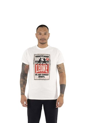 LEONE 1947, MAN SHORT SLEEVES MANIFEST - T-shirt imprimé - off white