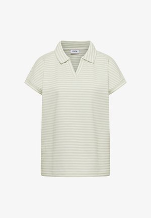 Cecil, KURZARM POLOSHIRT MIT STREIFENSTRUKTUR - Polo - raw matcha lime
