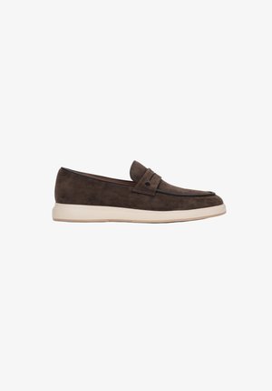 ESTRO, CIEMNOBRĄZOWE MOKASYNY MĘSKIE NA SPRĘŻYSTEJ PODESZWIE ESTRO ER00119045 40 - Slip-ons - dark brown