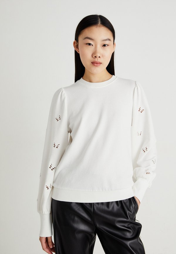 ONLFEMME PUFF EMBROIDERY - Sweatshirt - cloud dancer