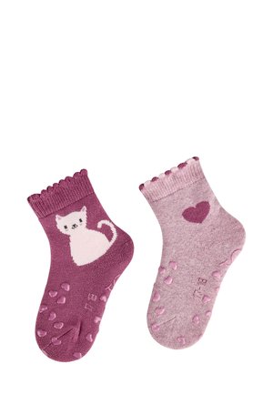 2ER-PACK KATZE - Socks - lila