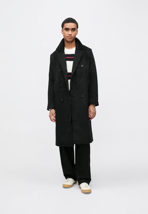DOUBLE BREASTED COAT - Klassikaline mantel - black