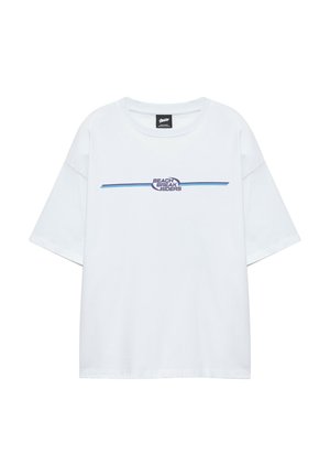 PULL&BEAR, STWD BEACH GRAPHIC - T-SHIRT - T-shirt imprimé - white