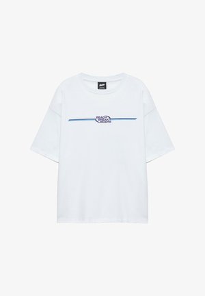 PULL&BEAR, STWD BEACH GRAPHIC - T-SHIRT - T-shirt imprimé - white