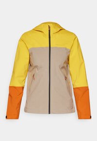 TRAIL JACKET - Hardshell jacket - pure gold/avid beige/gold flame