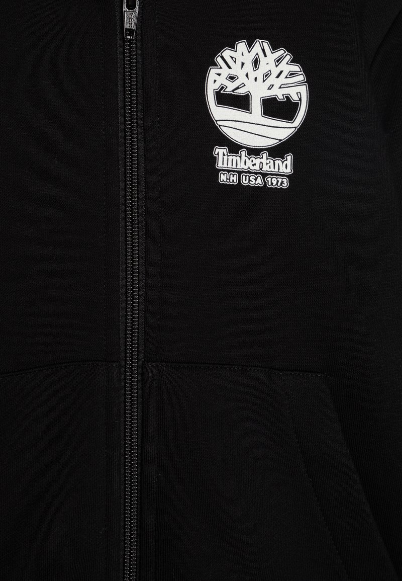 Timberland HOODED CARDIGAN Zip-up sweatshirt black/white/black