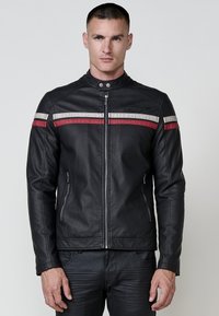 Imitatieleren jas - black