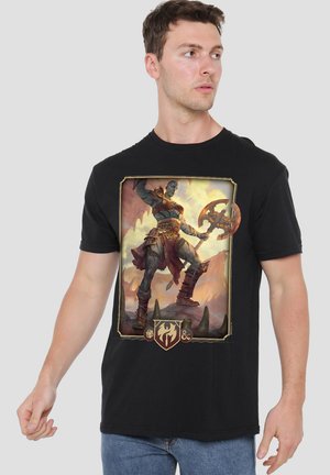 DUNGEONS DRAGONS BARBARIAN KEY ART - Print T-shirt - black