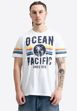 Ocean Pacific, OCEAN PACIFIC HERREN T-SHIRT NORMALE PASSFORM TIDERUSH - T-shirt con stampa - white multicolour