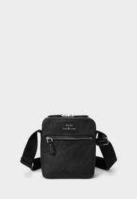 PEBBLED LEATHER CROSSBODY BAG - Skulderveske - black