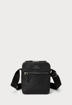 Polo Ralph Lauren PEBBLED LEATHER CROSSBODY BAG - Cross body bag - black