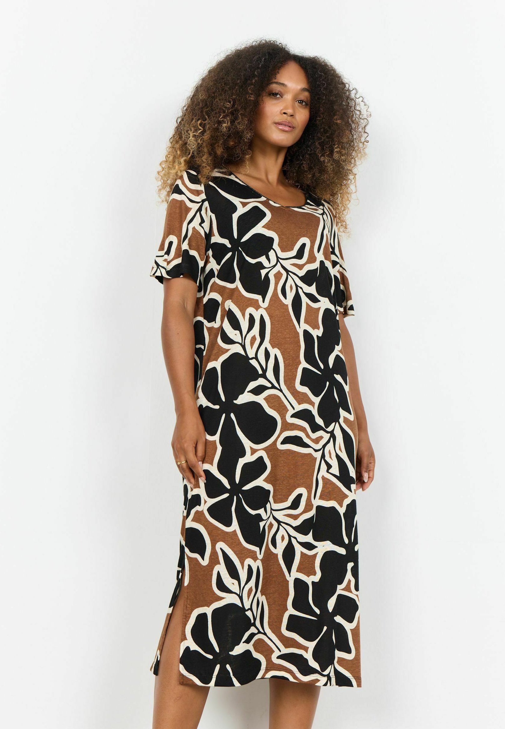 Soyaconcept SC-FIOLA 2 - Jersey dress - toffee combi/brown - Zalando Soyaconcept SC-FIOLA 2 - Jersey dress - toffee combi/brown - Zalando