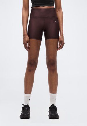 RUN VELOCITY SHORT - Colanți de alergare scurți - chocolate brown