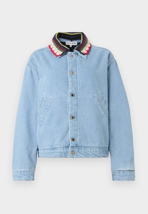 Stine Goya COLLARED CROPPED BOMBER - Farmerdzseki - blue