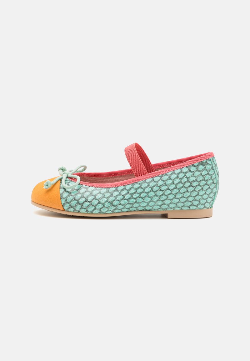 Pretty Ballerinas - HANNAH - Ankle strap ballet pumps - peach/turquoise, Enlarge