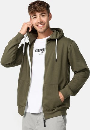 CHRISTOS - Zip-up sweatshirt - army