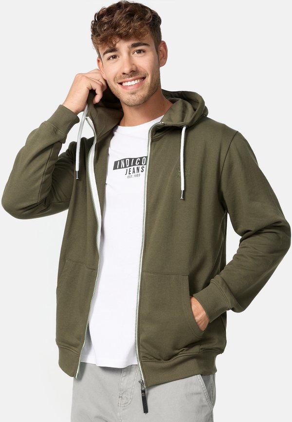 CHRISTOS - Sweatjacke - army