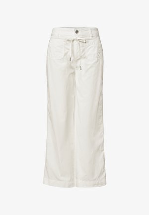 Street One, STRAIGHT LEG PANTS IN WASHED-LOOK - Pantalon classique - off white