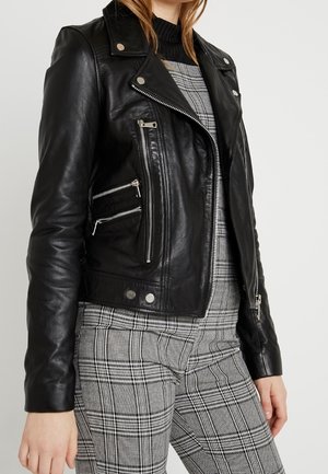 Imitatieleren jas - black