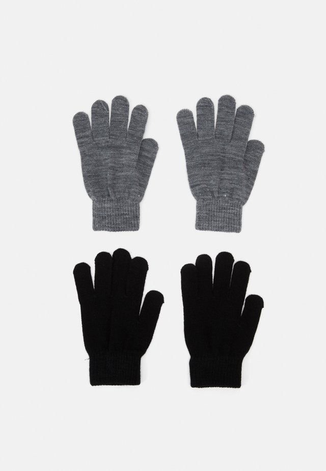 NKNMAGIC GLOVES2 2 PACK UNISEX - Sormikkaat - black/dark grey melange