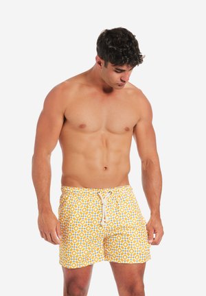 TAORMINA - Shorts da mare - giallo e bianco