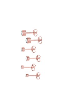 Elli SPARKLING STACK - MIT KRISTALLEN VON SWAROVSKI® - Øreringe - rose gold-coloured